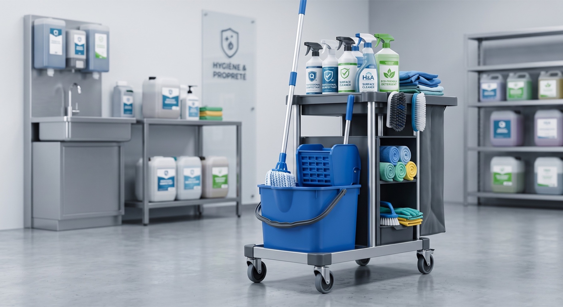 Chariot de nettoyage professionnel SCHA